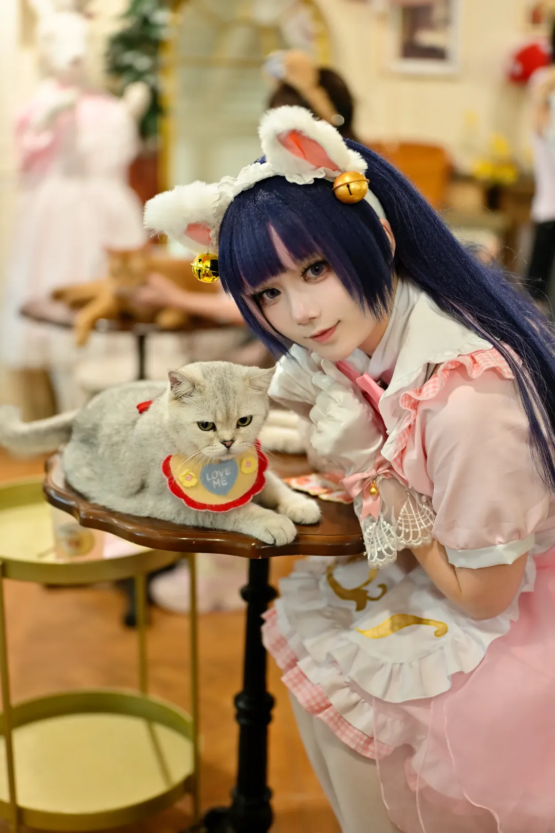 【雾子cos】守望先锋粉萌猫咖白耳黑尾喵 - 第 4 张