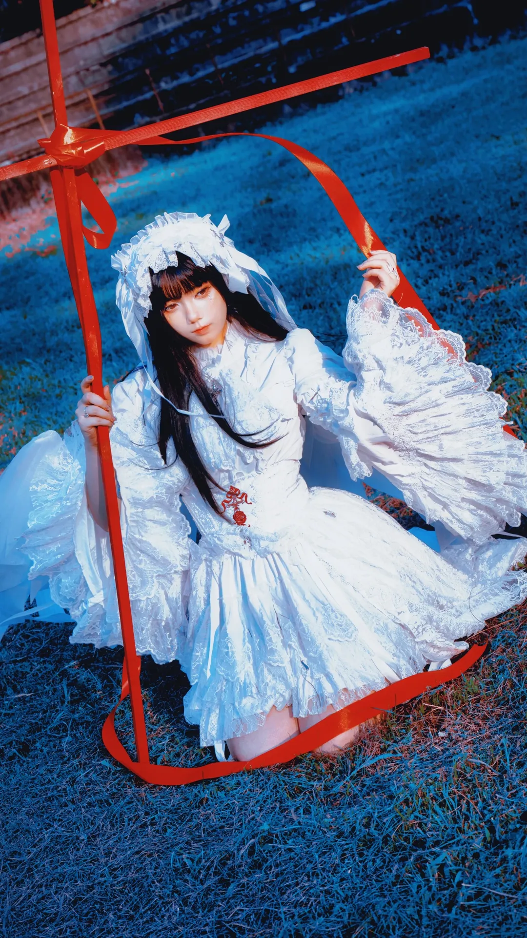 Lolita日系写真，背着十字架与翅膀的拍摄记录 - 第 3 张