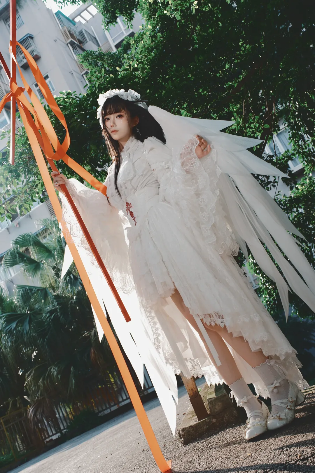 Lolita日系写真，背着十字架与翅膀的拍摄记录 - 第 9 张