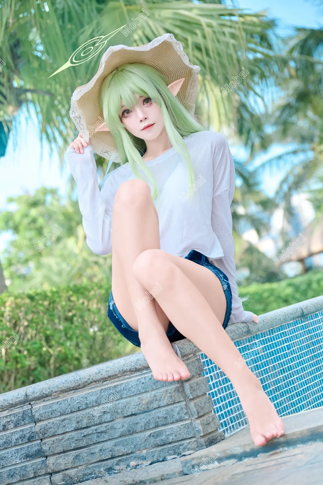 【橘光cos】蔚蓝档案的夏日泳池写真 - 第 1 张