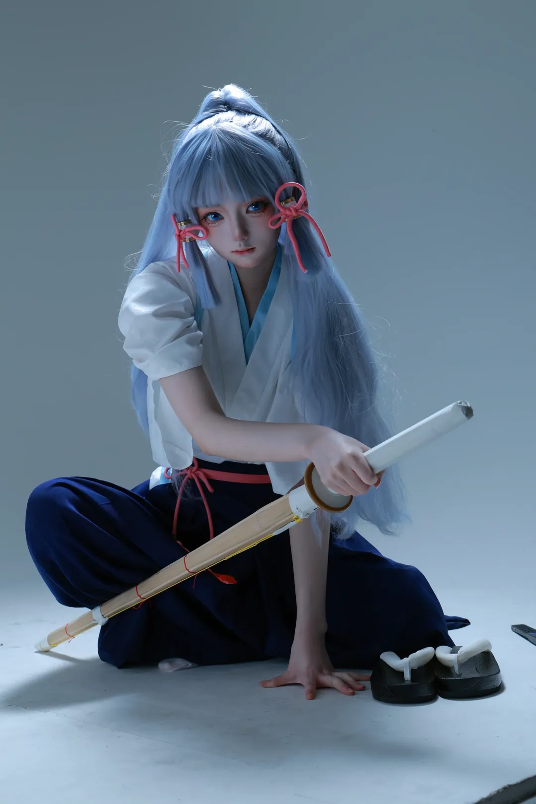 【神里绫华cos】原神剑道服，与哥哥切磋剑艺 - 第 1 张