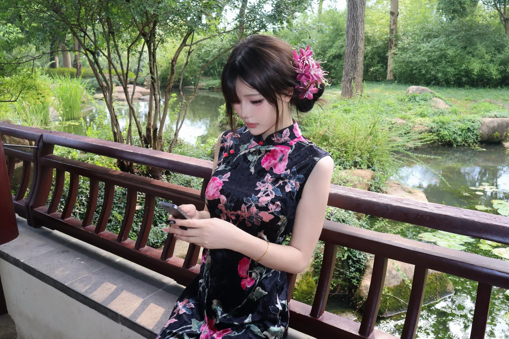 双面巨蟹座回归皮下，园林国风旗袍写真记录 - 第 2 张
