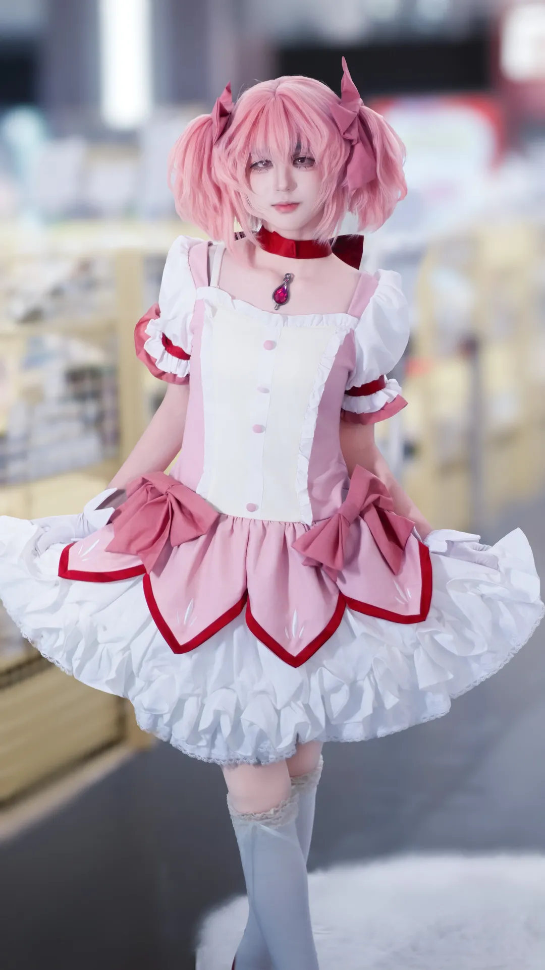 【鹿目圓cos】魔法少女小圓的粉色圓環之理