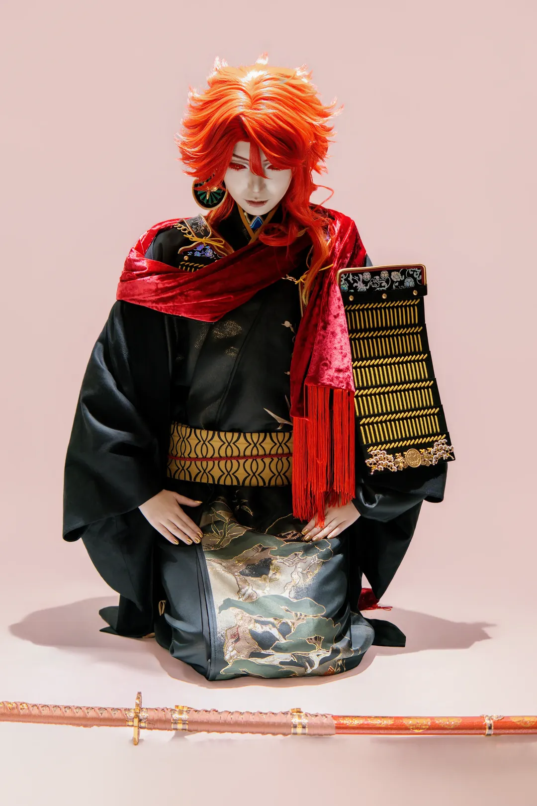【三郎国宗cos】刀剑乱舞 华丽黑金与红流苏的碰撞 - 第 1 张