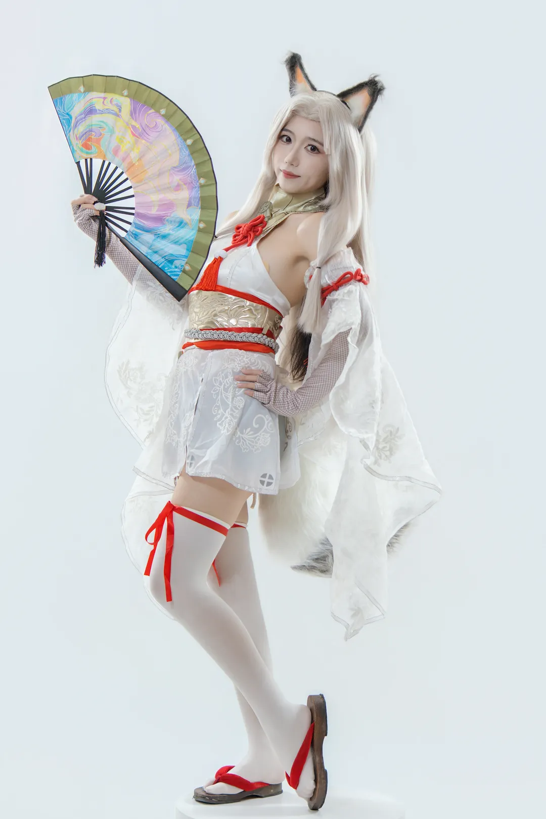 【土御门胡桃cos】永劫无间狐耳少女的棚拍记录 - 第 3 张