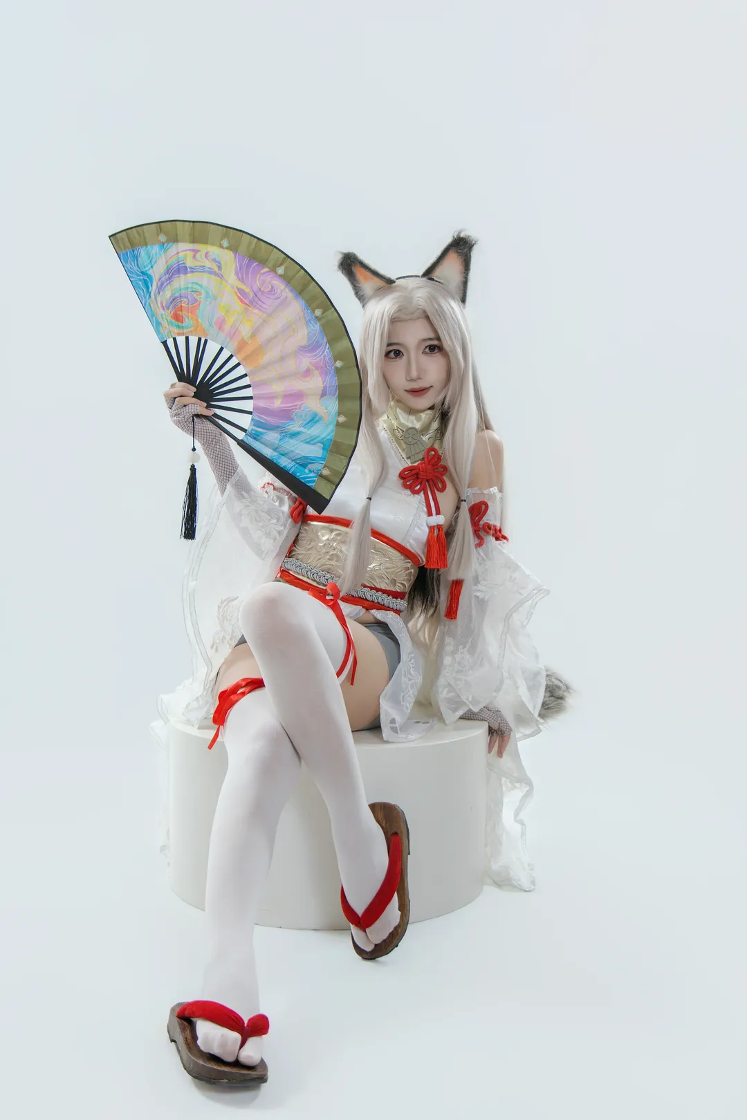 【土御门胡桃cos】永劫无间狐耳少女的棚拍记录 - 第 4 张