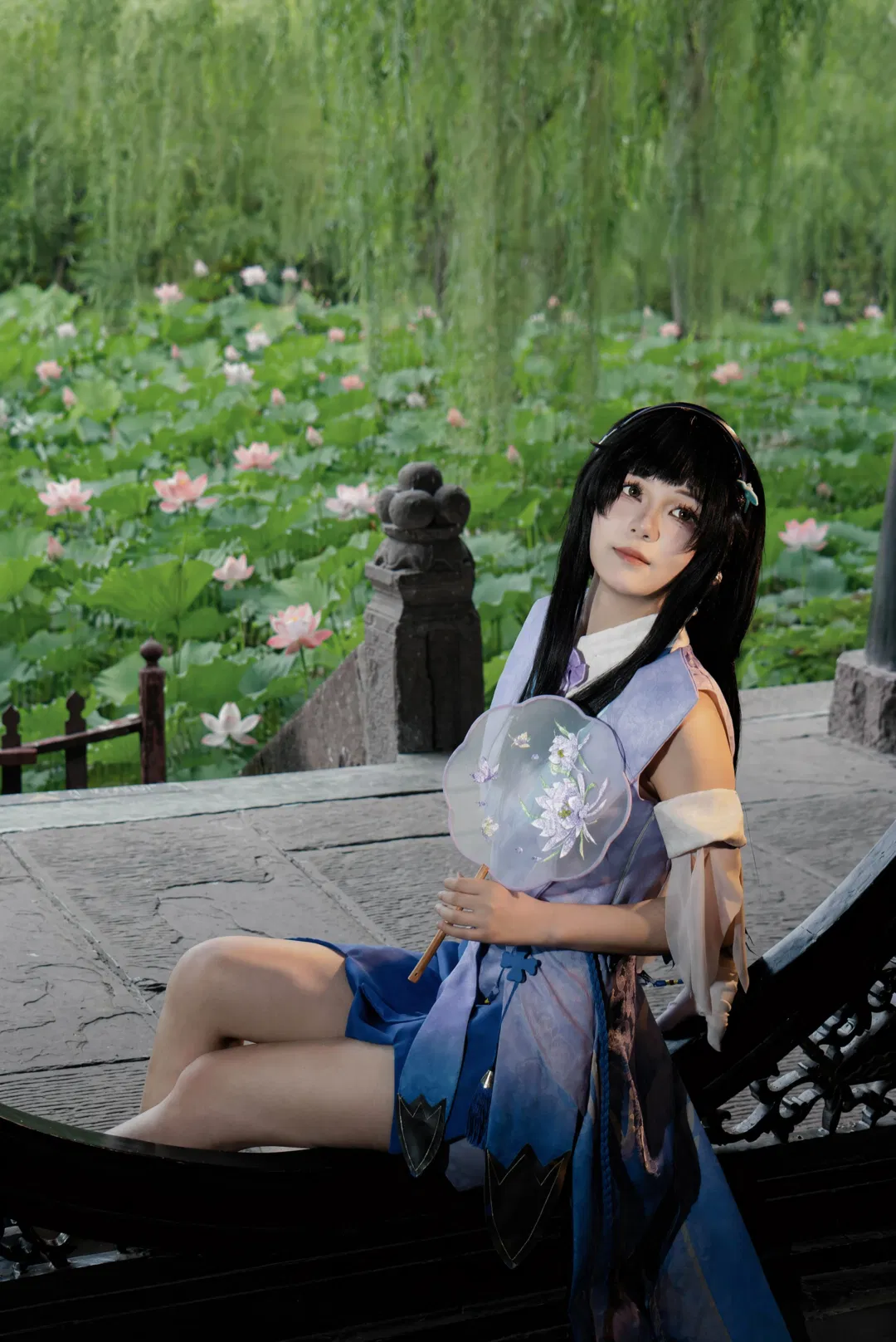 【西施cos】王者荣耀幻纱之灵，一池荷风里的江南幻纱 - 第 2 张