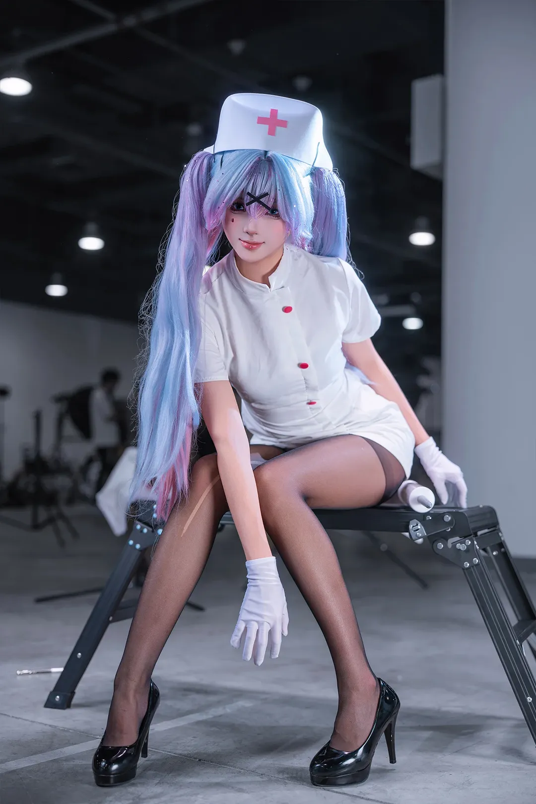 【初音未来cos】兔子洞里的护士与黑色支架的拍摄纪实 - 第 1 张