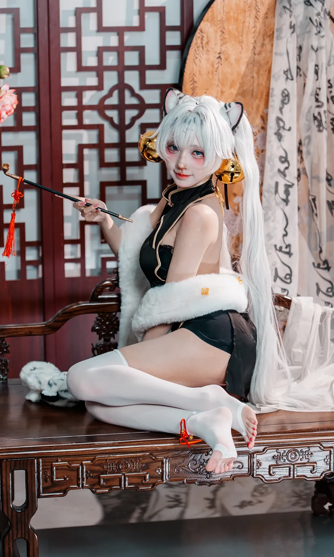 白虎娘改良旗袍，萌虎下山嗷呜 - 第 2 张