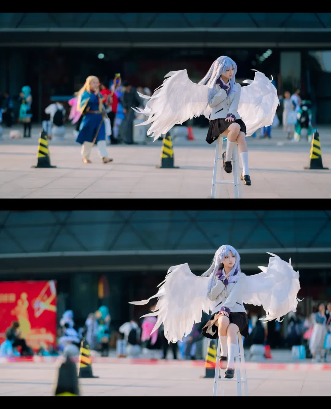 【立华奏cos】AngelBeats的治愈天使，闪光灯发光人像 - 第 4 张