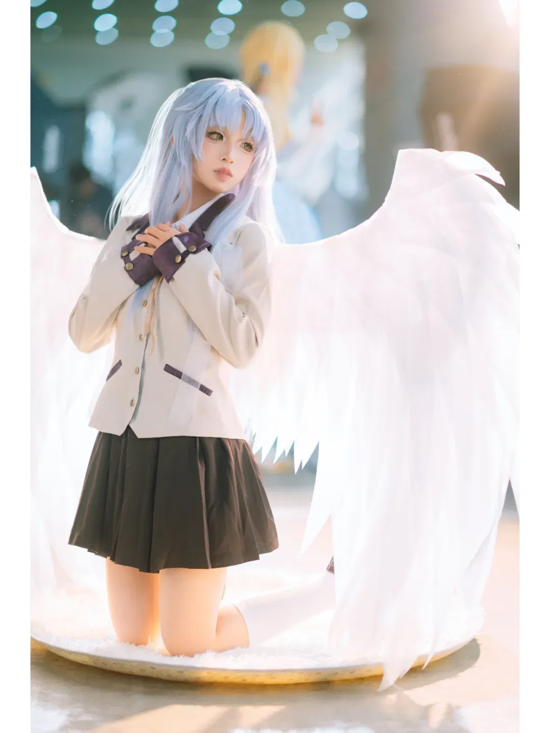 【立华奏cos】AngelBeats的治愈天使，闪光灯发光人像 - 第 6 张
