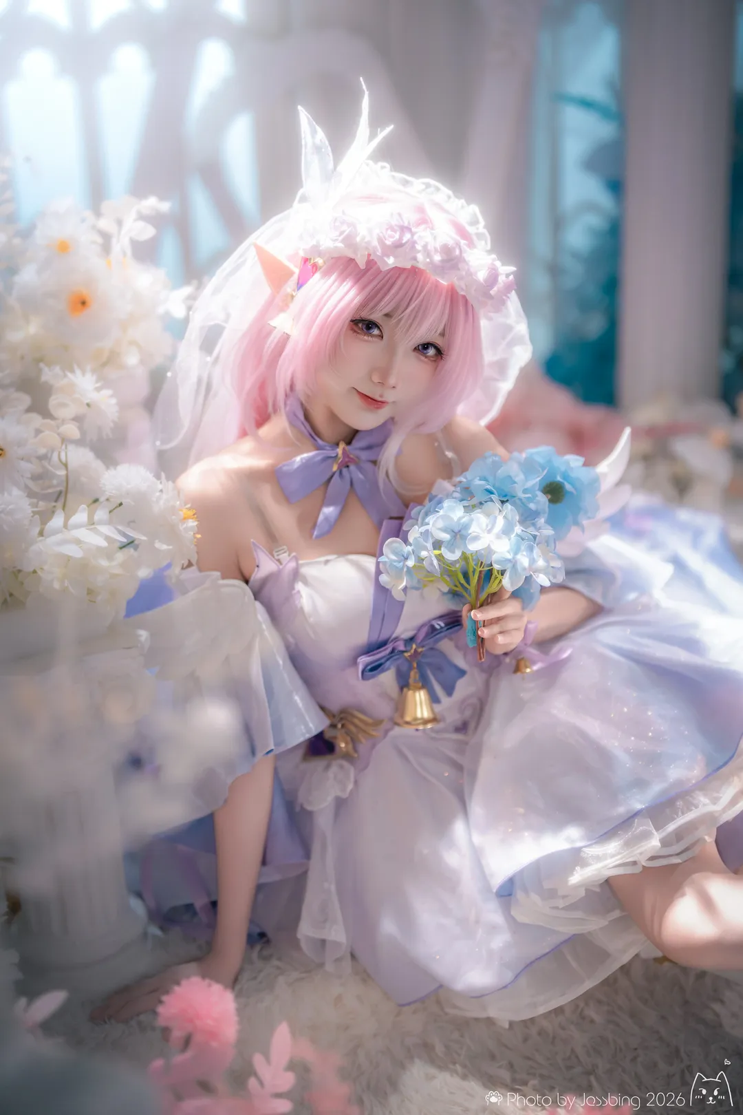 【爱丽希雅cos】崩坏3花嫁造型的创作分享 - 第 2 张