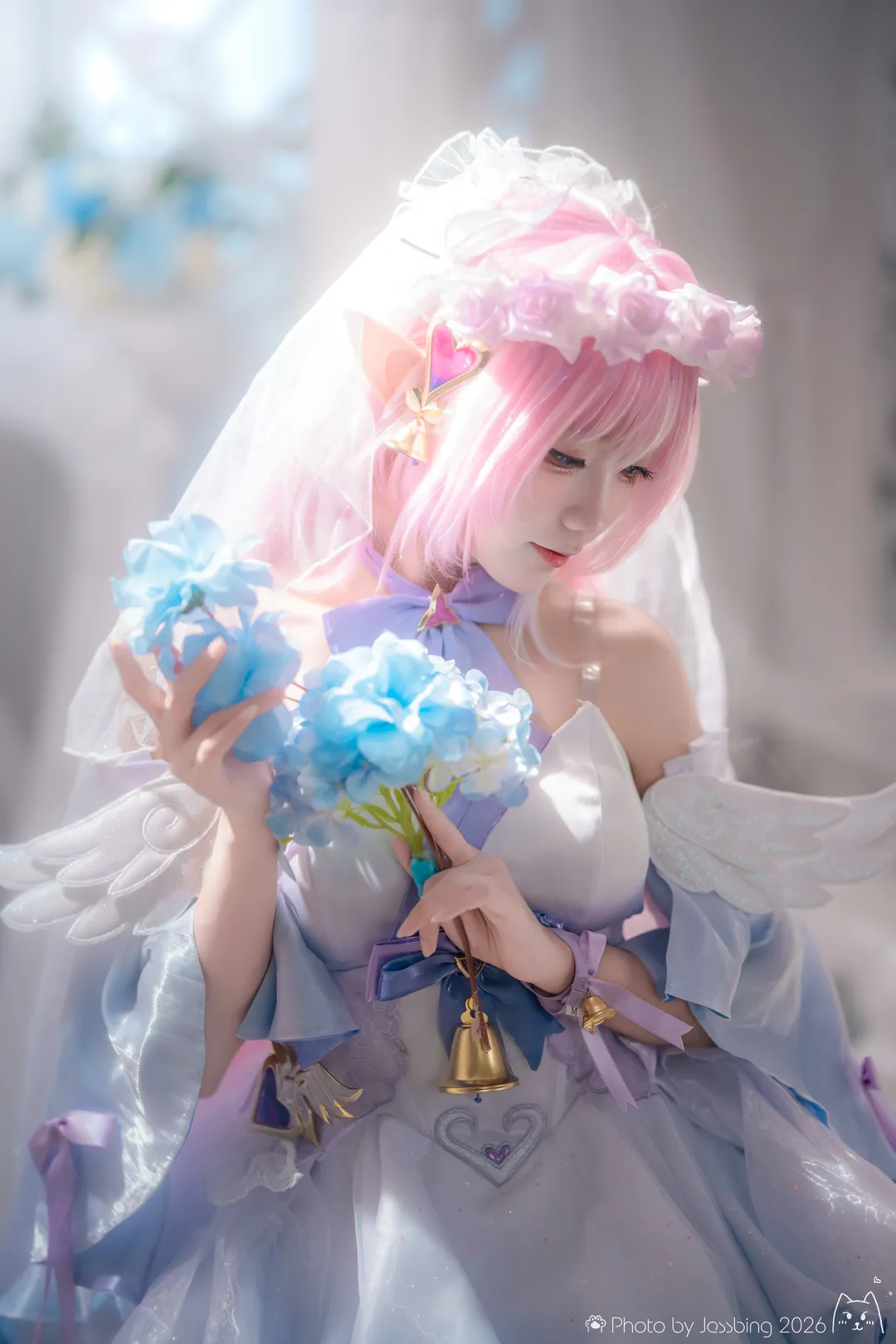 【爱丽希雅cos】崩坏3花嫁造型的创作分享 - 第 3 张