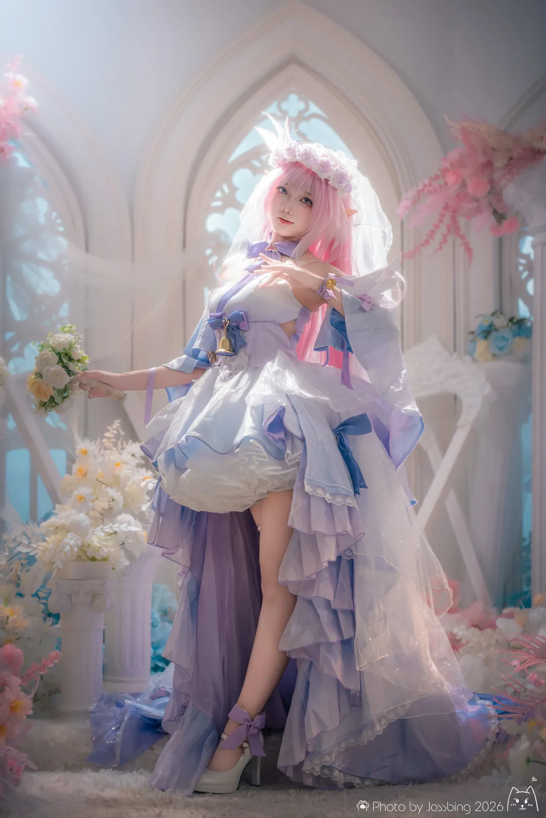【爱丽希雅cos】崩坏3花嫁造型的创作分享 - 第 5 张