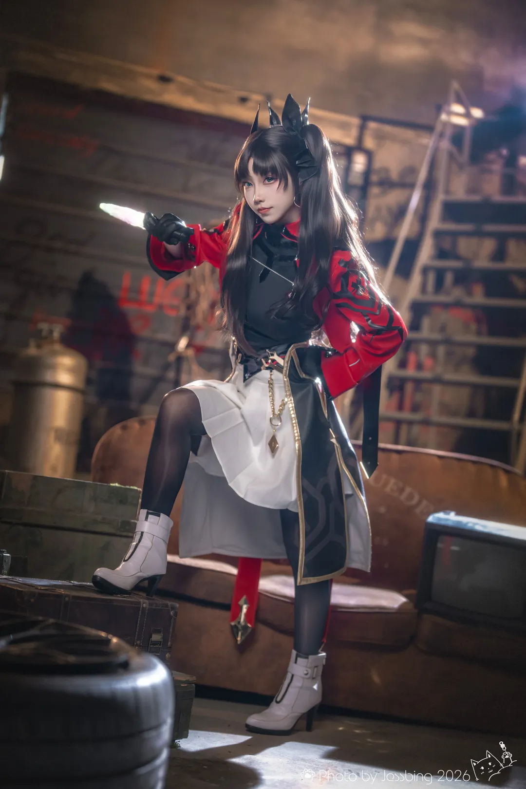 【远坂凛cos】崩坏星穹铁道联动，这套红黑战斗服太飒了