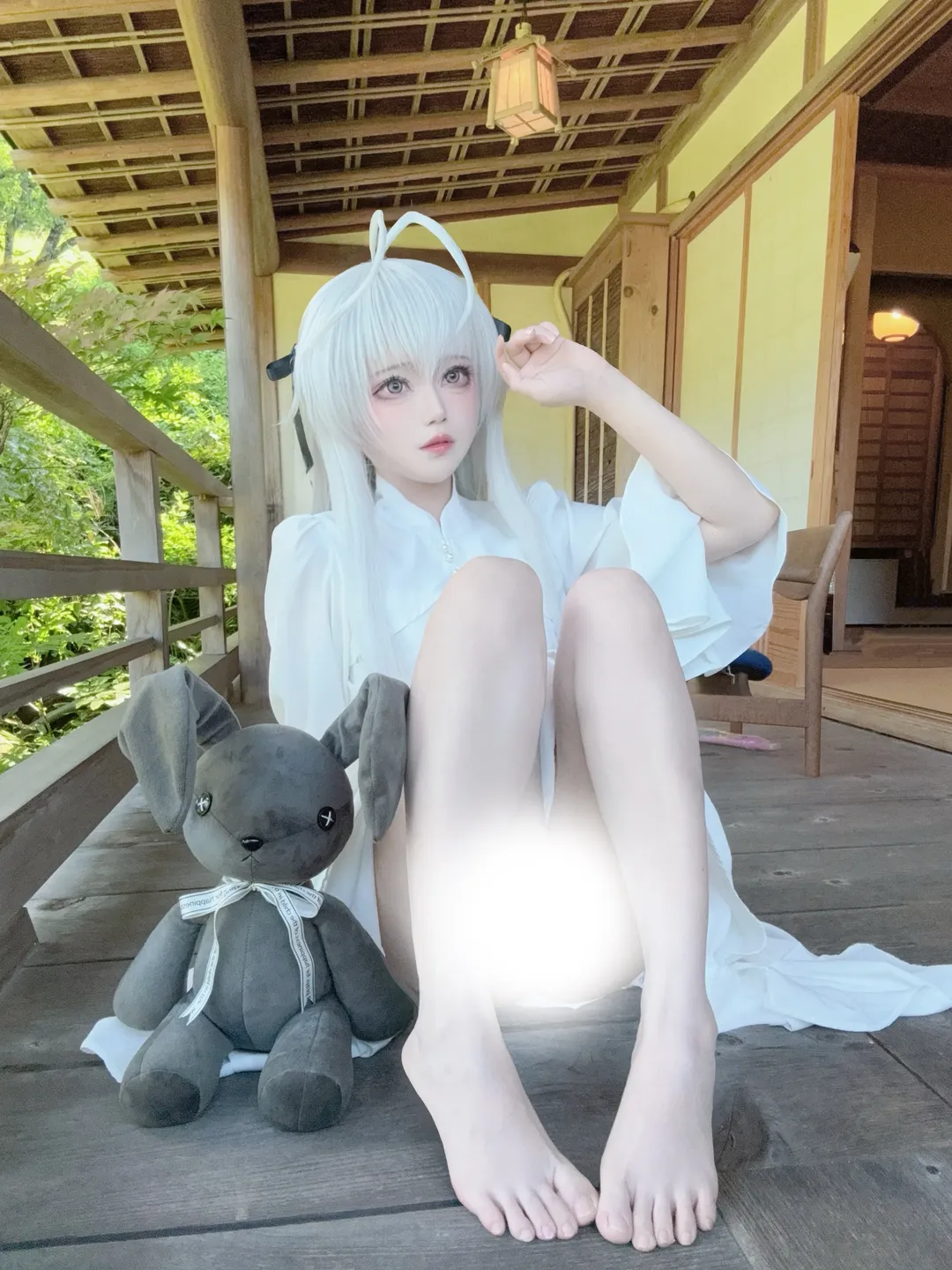 【春日野穹cos】缘之空里悠远的苍穹与银发少女 - 第 1 张