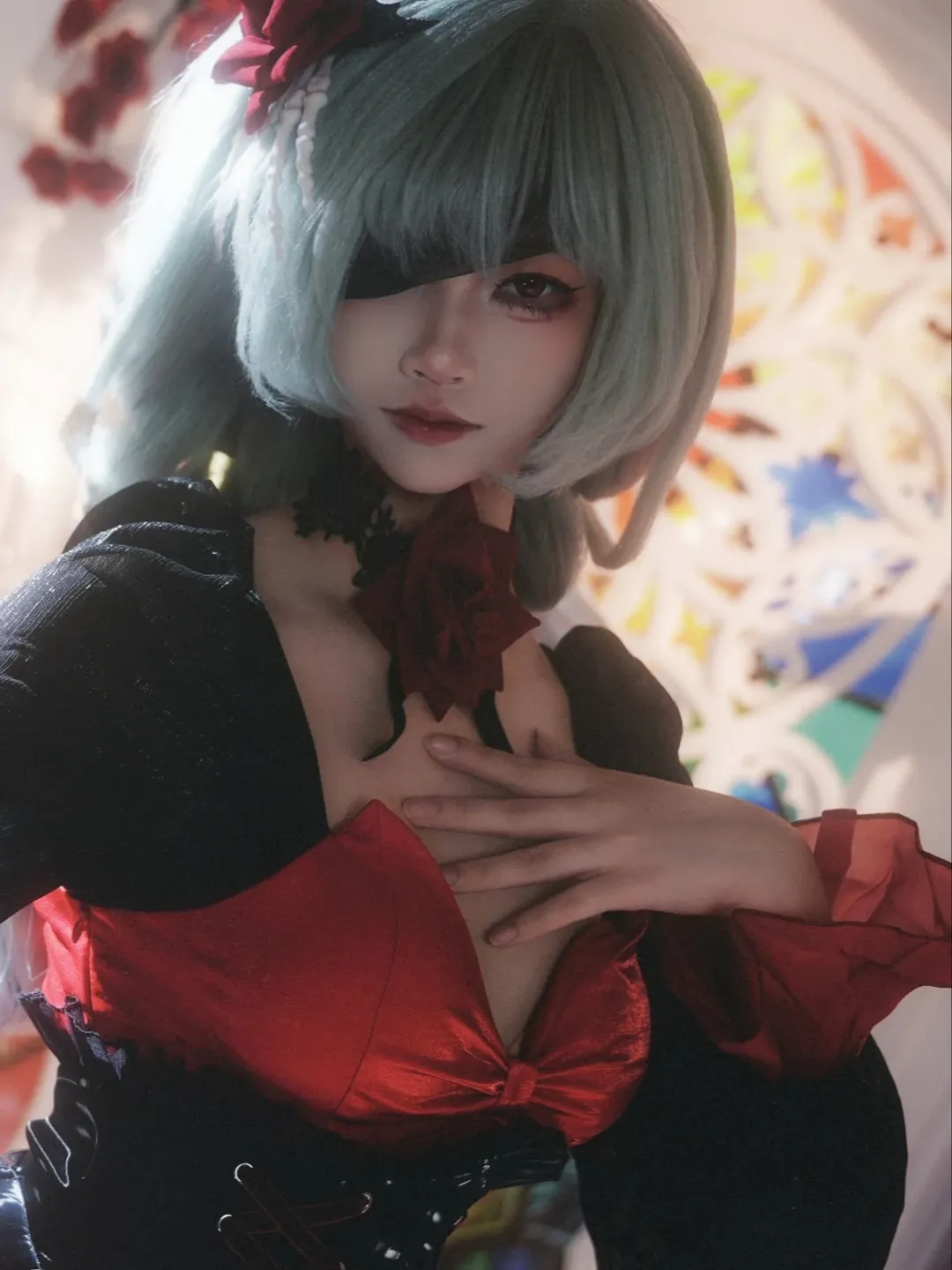 【弗洛洛cos】鳴潮圓舞曲終章，暗黑哥特與玫瑰之劍 - 第 3 張