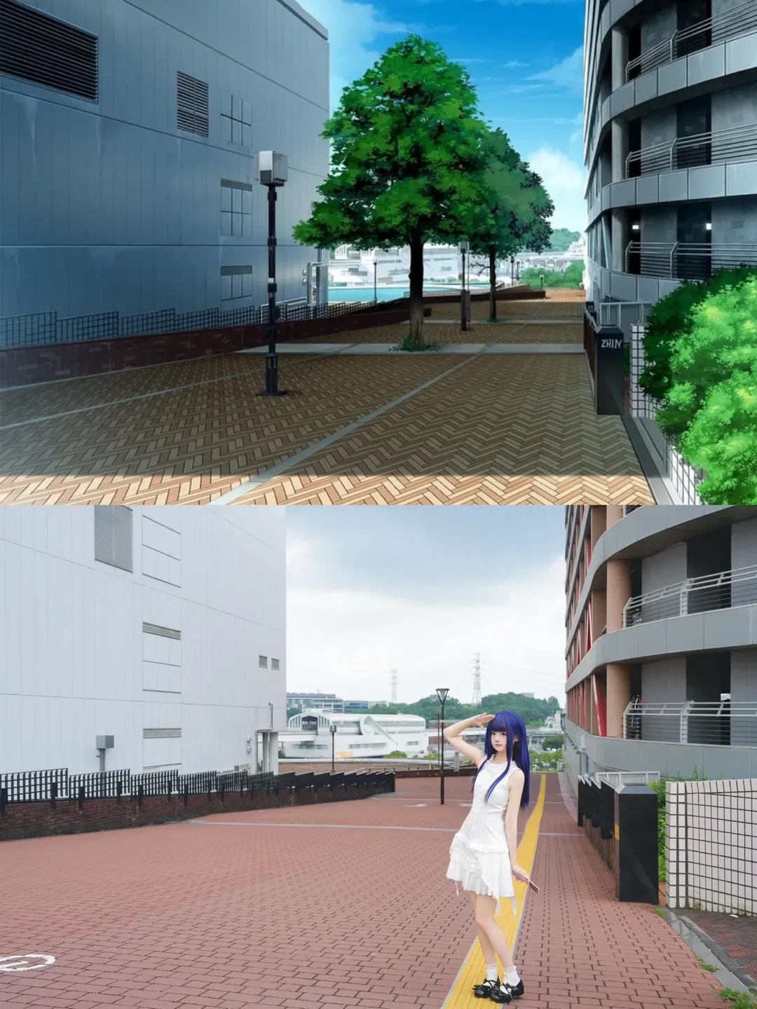 【高岛柘榴cos】素晴日圣地巡礼，螺旋马太之地的现实与虚幻 - 第 1 张