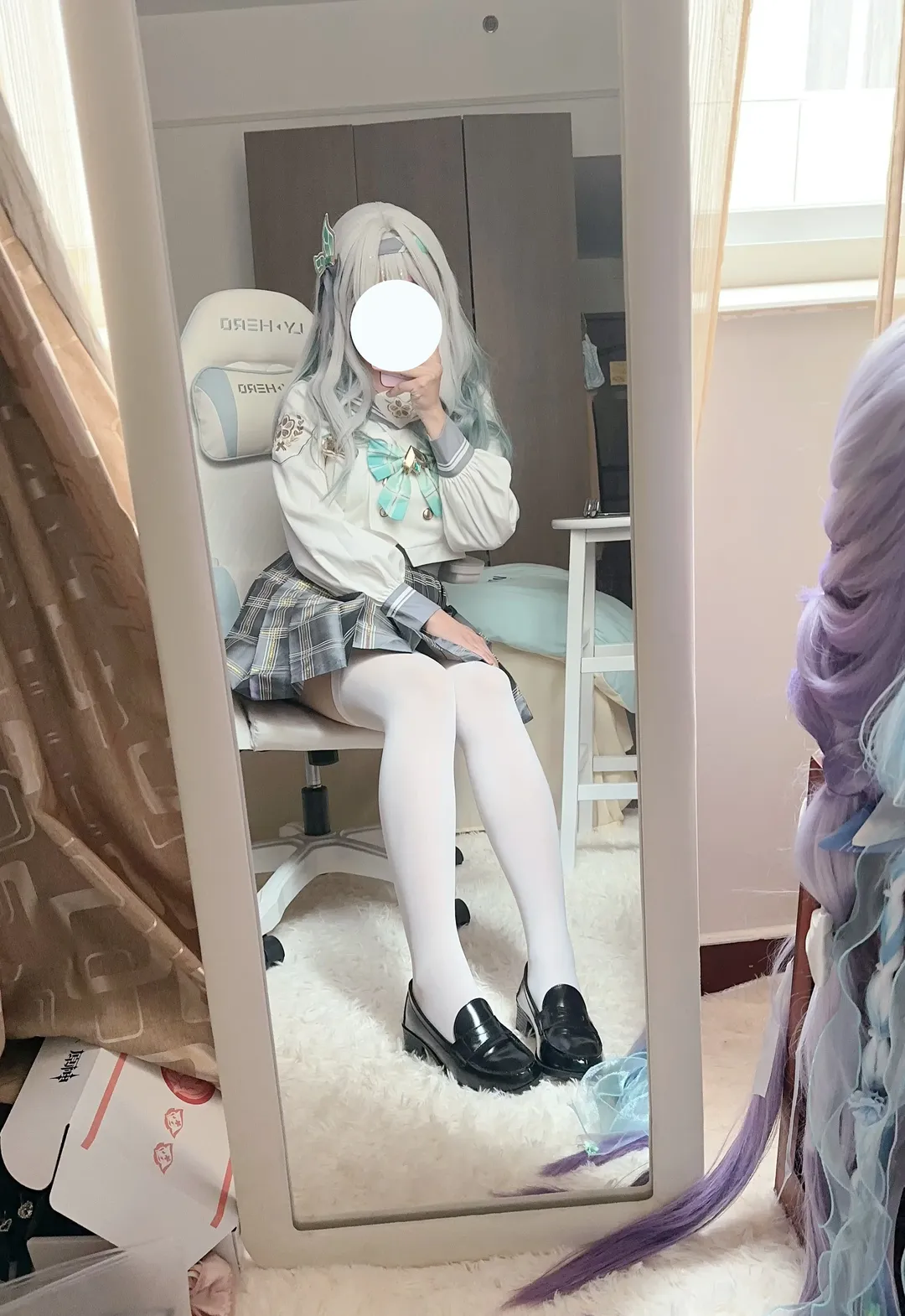 【流萤cos】崩坏星穹铁道周末宅家试新假发