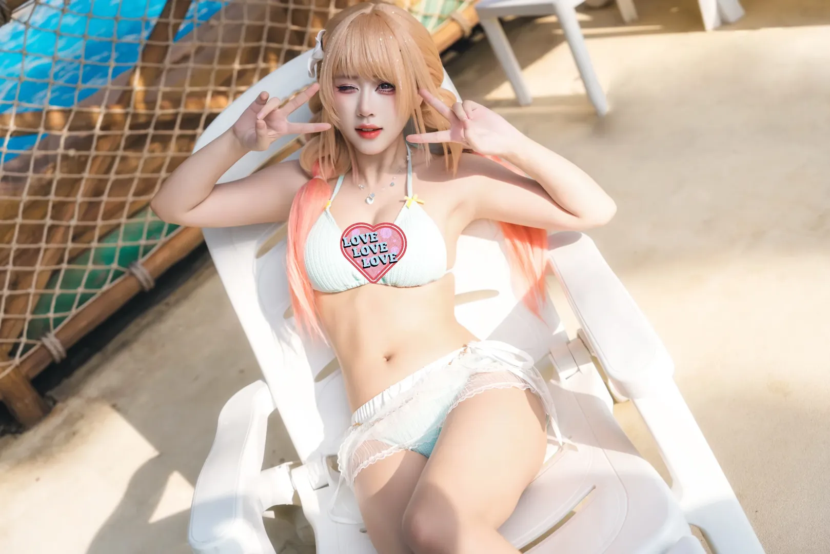 【喜多川海夢cos】水上樂園的薄荷綠泳裝拍攝分享 - 第 2 張