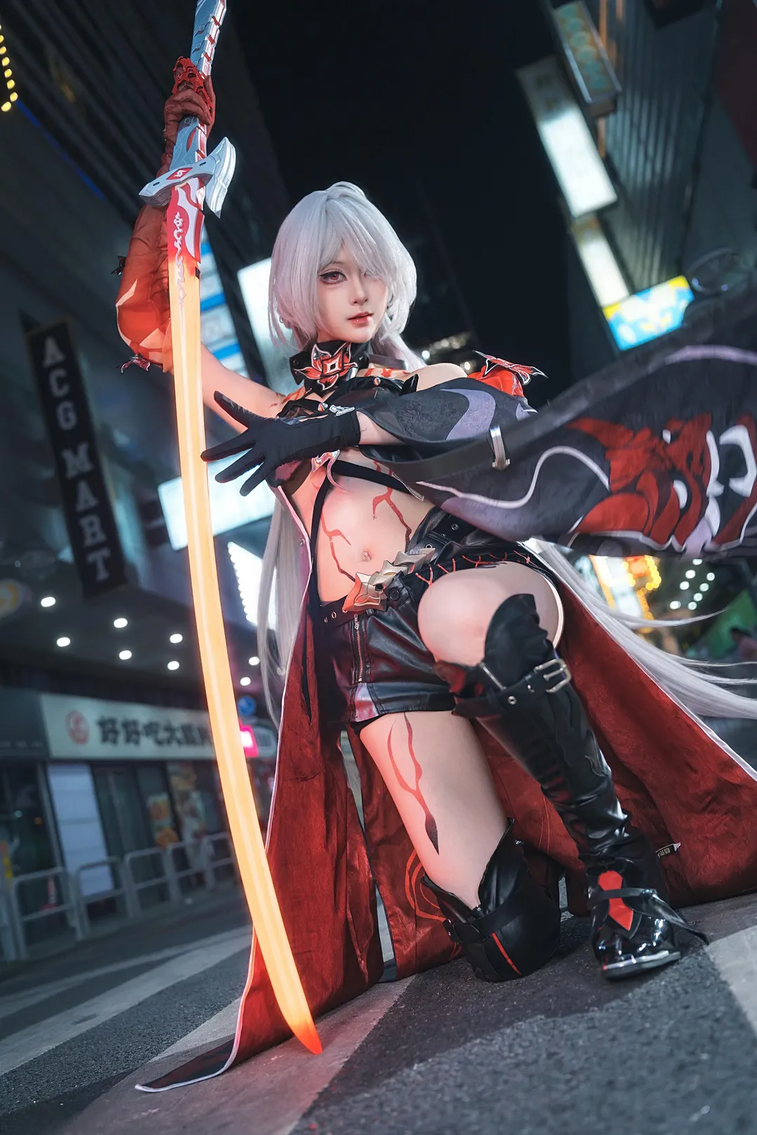 【黄泉cos】崩坏星穹铁道 夜景街头正片记录 - 第 1 张