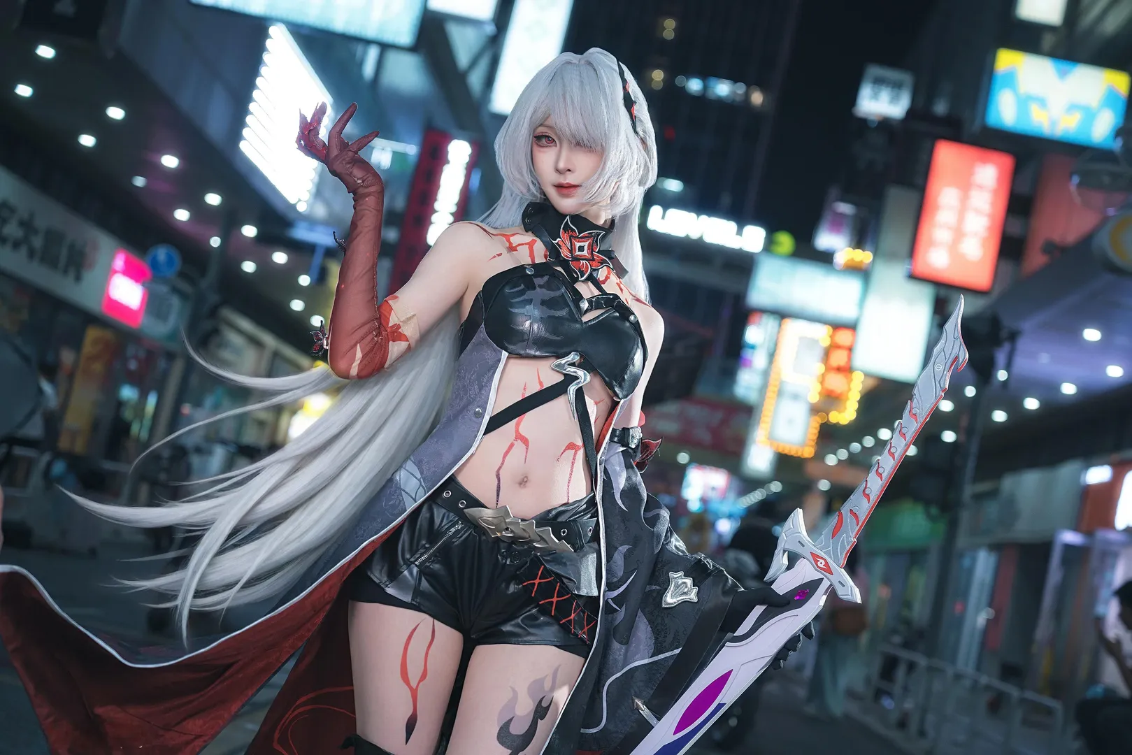 【黄泉cos】崩坏星穹铁道 夜景街头正片记录 - 第 6 张