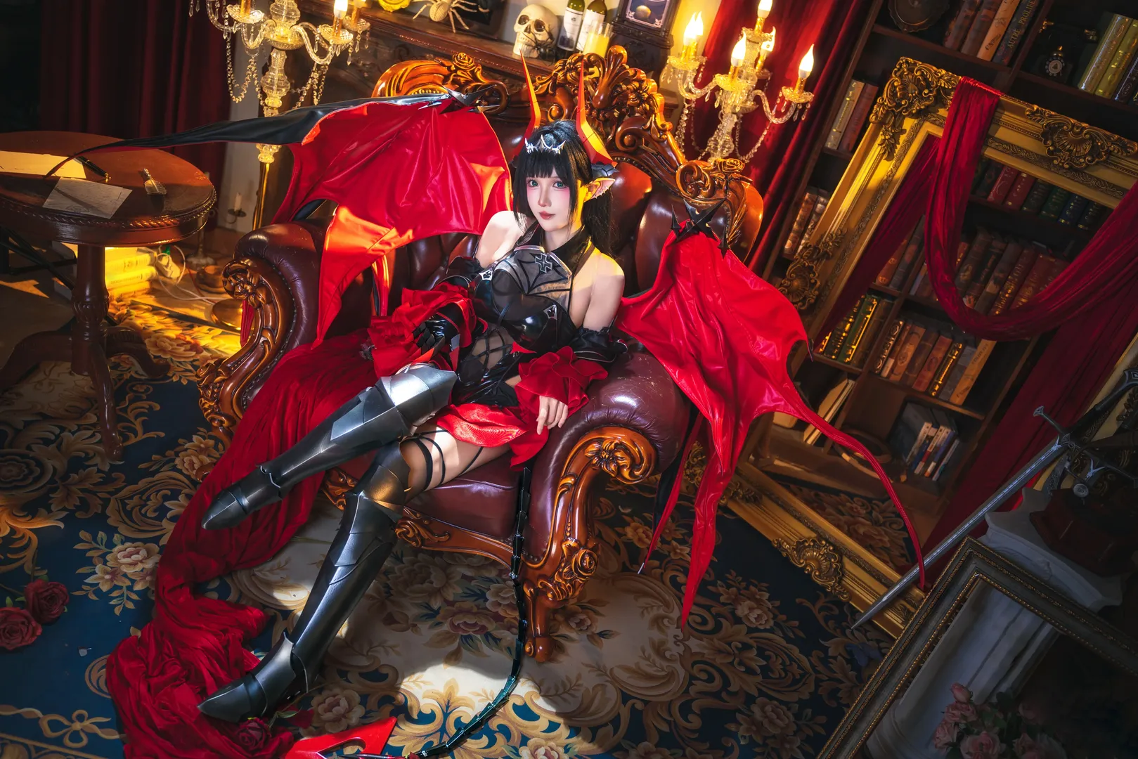 【葛兹cos】碧蓝航线黑红恶魔风正片分享 - 第 4 张