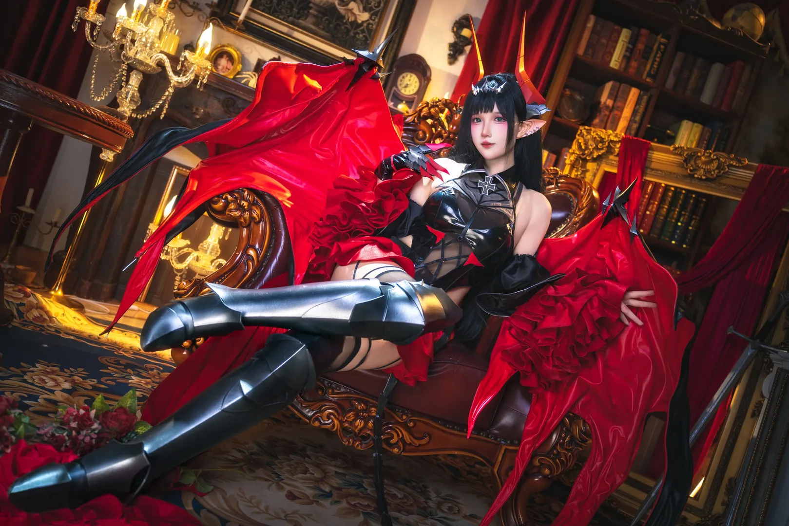 【葛兹cos】碧蓝航线黑红恶魔风正片分享 - 第 6 张