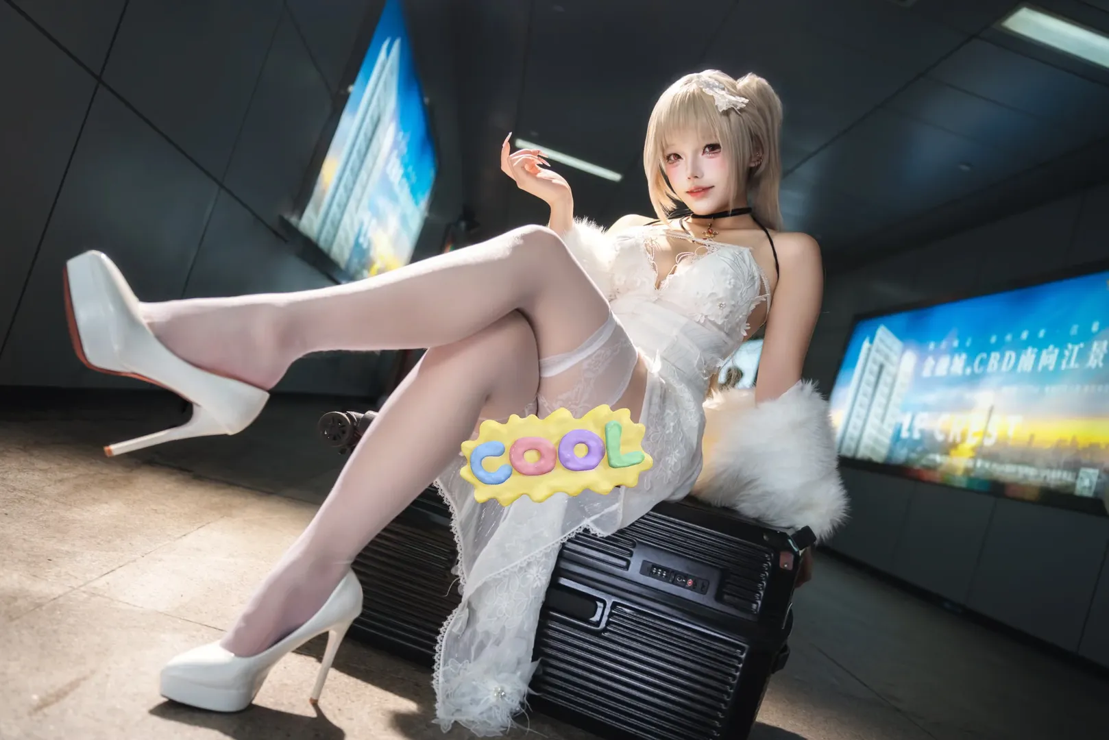 【可畏cos】碧蓝航线的白色蕾丝漫展场外随拍分享 - 第 2 张