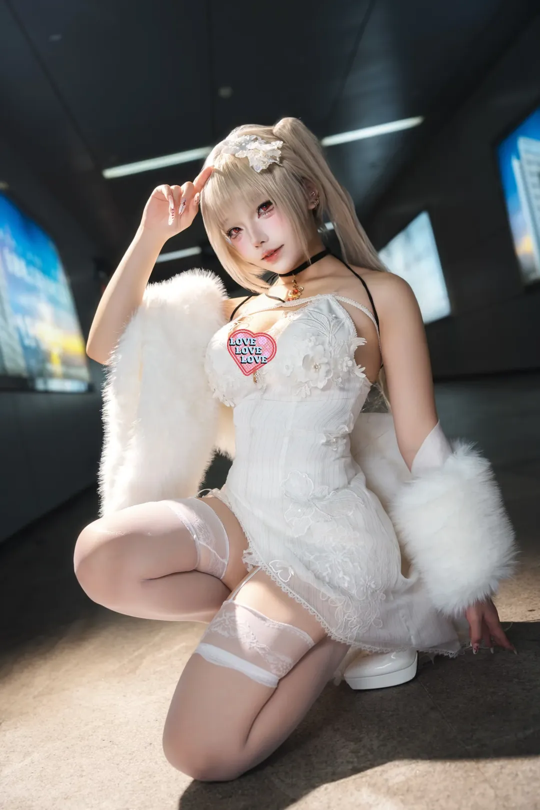 【可畏cos】碧蓝航线的白色蕾丝漫展场外随拍分享 - 第 3 张