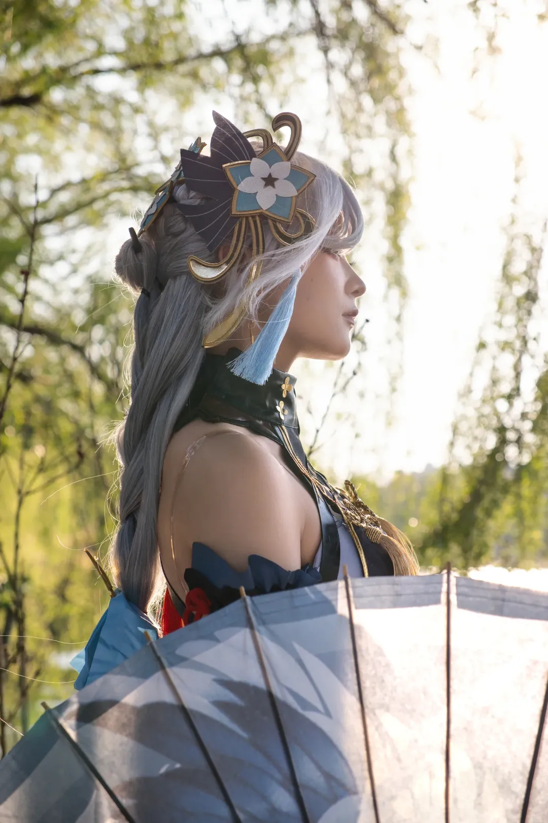 【申鹤cos】湖畔边的清冷气息，原神角色还原 - 第 1 张