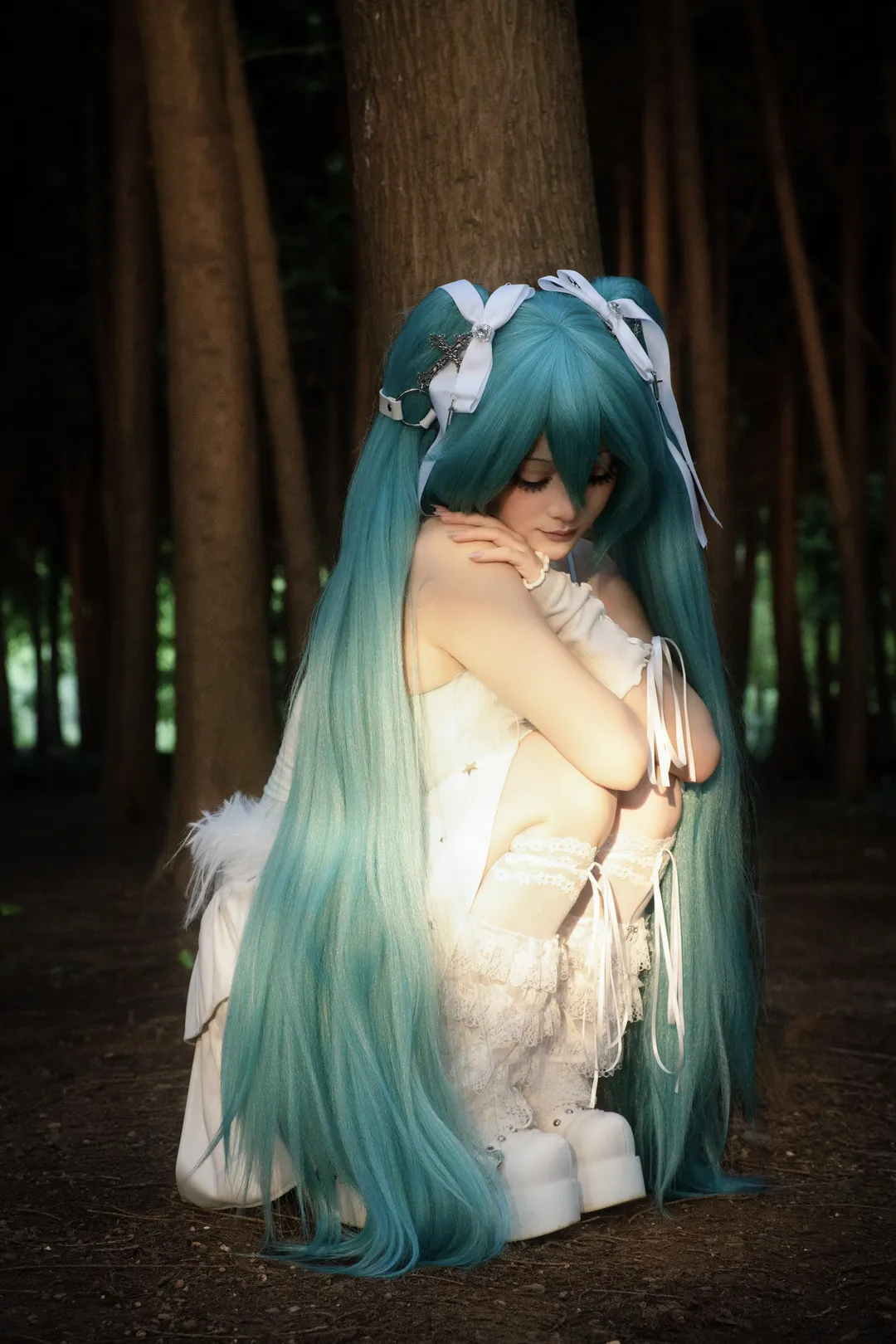 【初音未來cos】林間的漏光與未暗的青色頻率 - 第 1 張