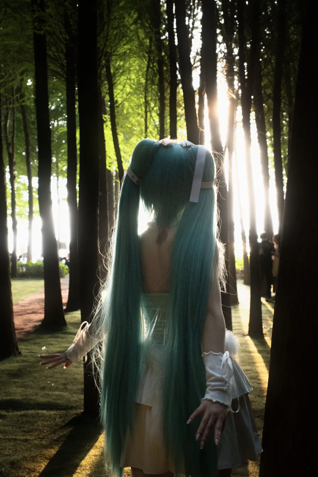 【初音未來cos】林間的漏光與未暗的青色頻率 - 第 6 張