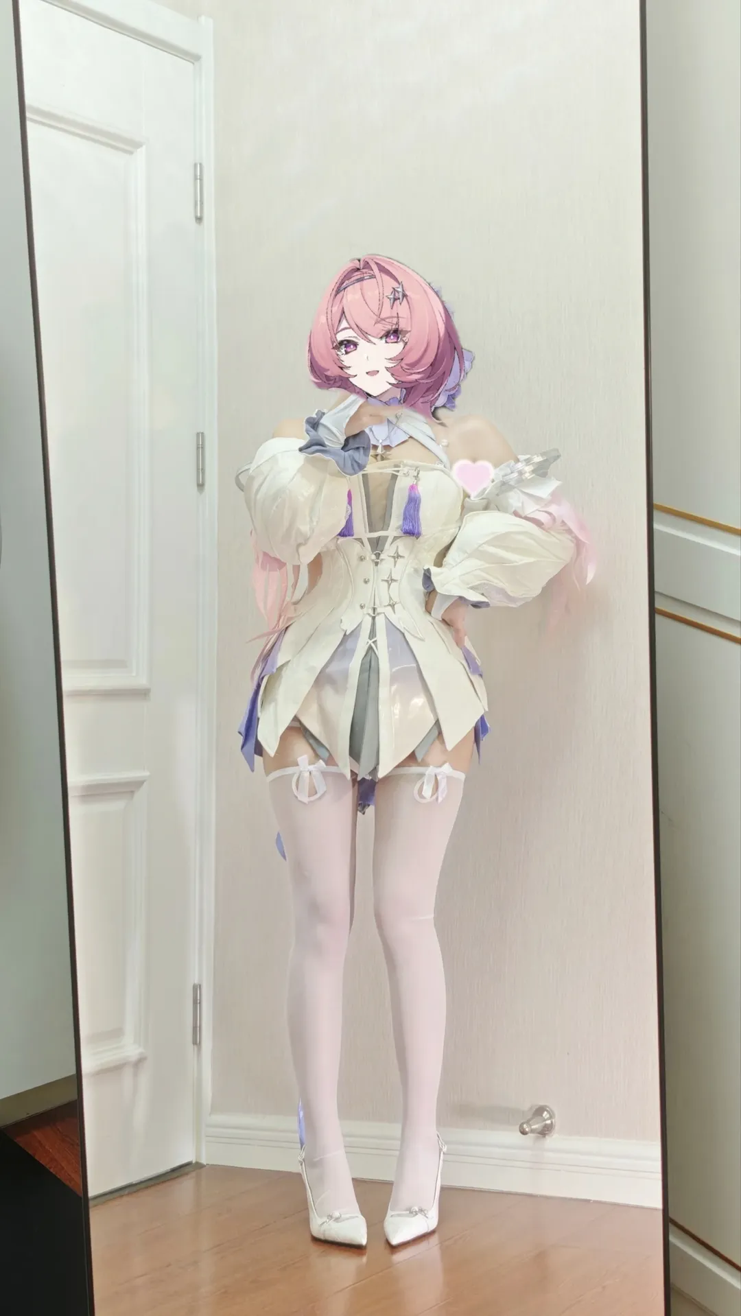 【蕾米埃尔cos】绝区零试服，白丝高跟的优雅呈现 - 第 2 张