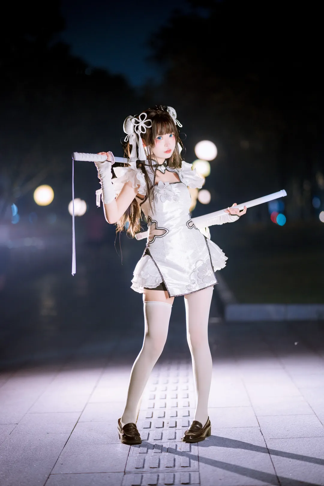 【殷紫萍cos】永劫无间玉髓冰心，萤火虫漫展夜拍返图 - 第 2 张
