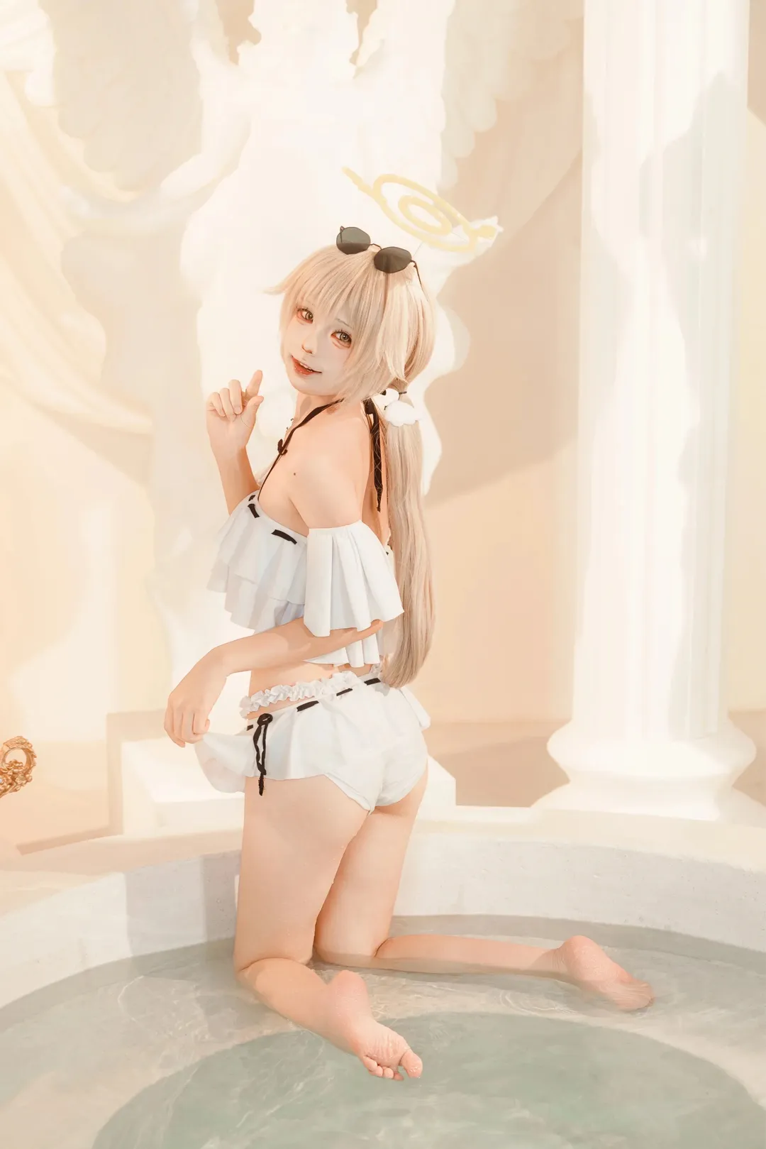 【日富美cos】蔚蓝档案的夏日清爽泳装正片 - 第 2 张