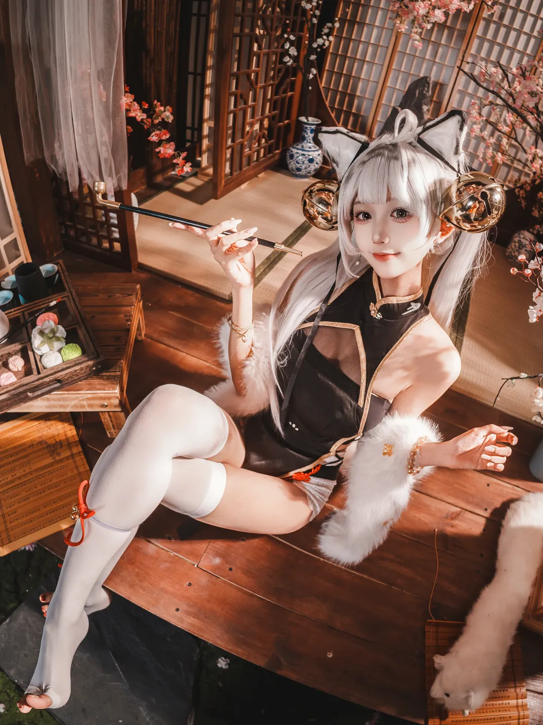 【白虎娘cos】小雨绵绵的鱼眼初体验 - 第 1 张
