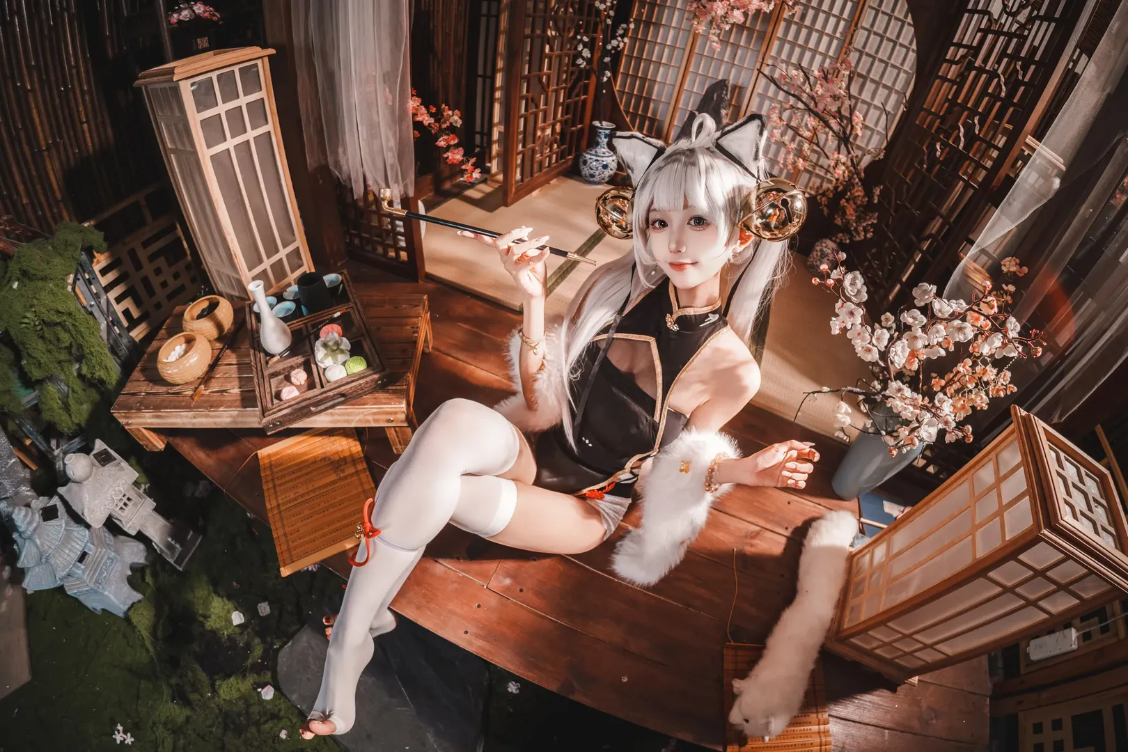 【白虎娘cos】小雨绵绵的鱼眼初体验 - 第 2 张