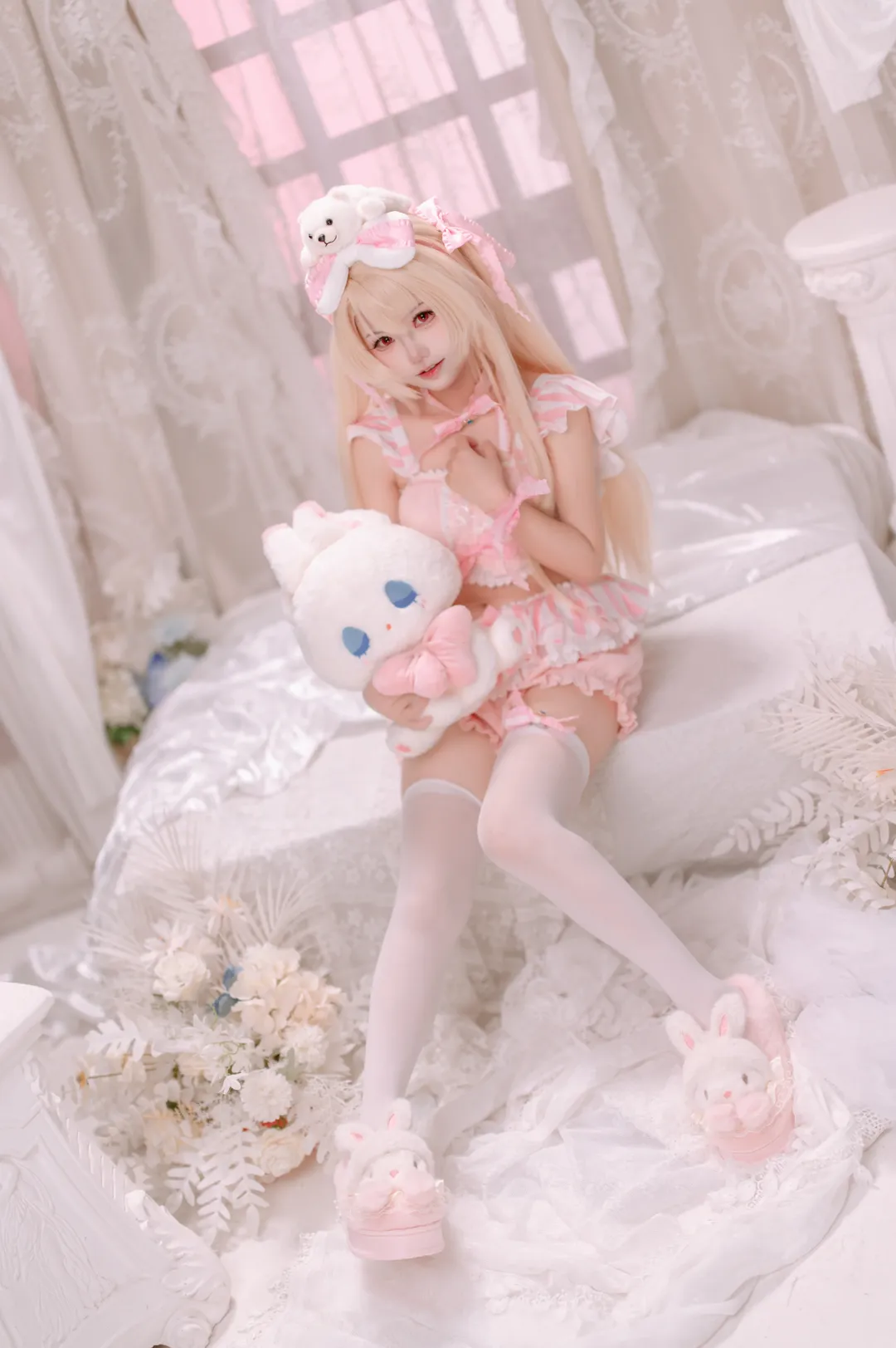 【伊莉雅cos】魔法少女伊莉雅百变嘉年华的软萌睡衣拍摄记录 - 第 1 张