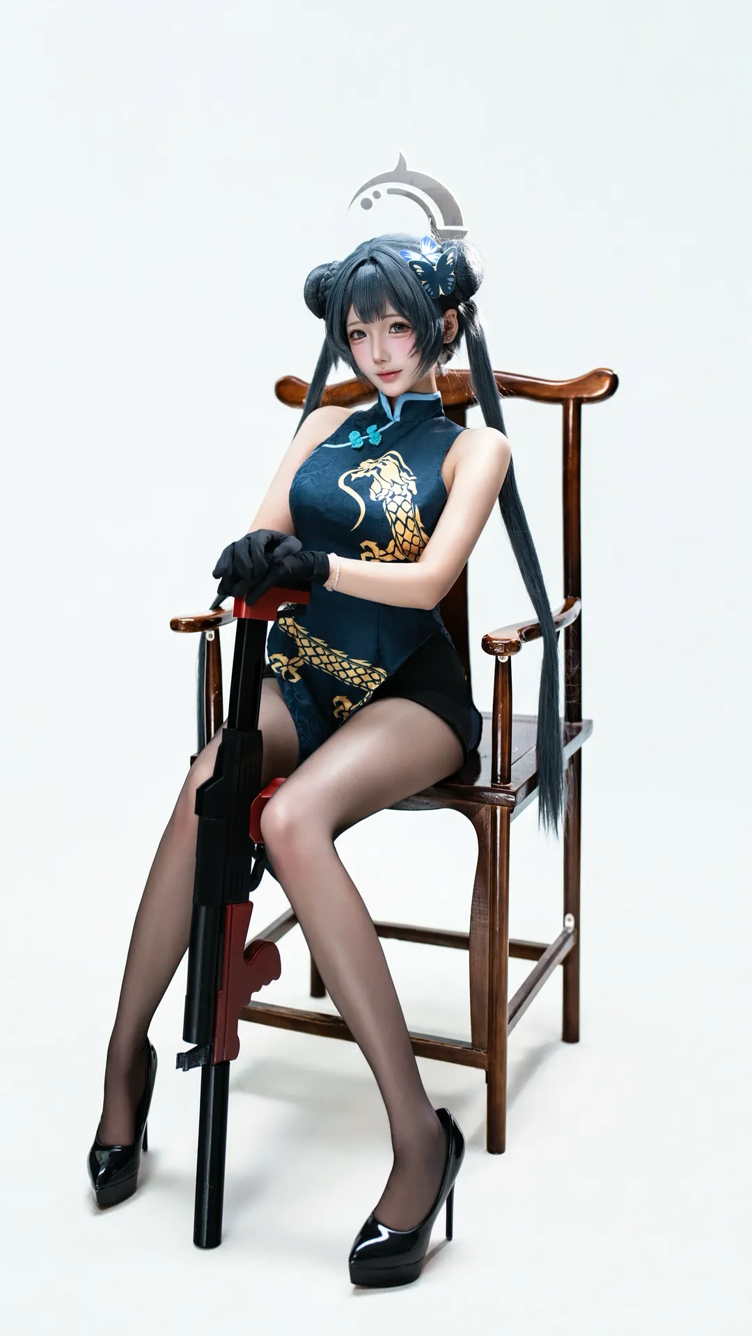 【妃咲cos】蔚蓝档案妃咲旗袍造型棚拍分享 - 第 2 张