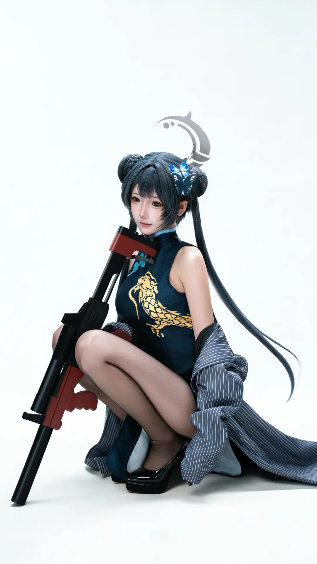 【妃咲cos】蔚蓝档案妃咲旗袍造型棚拍分享 - 第 3 张