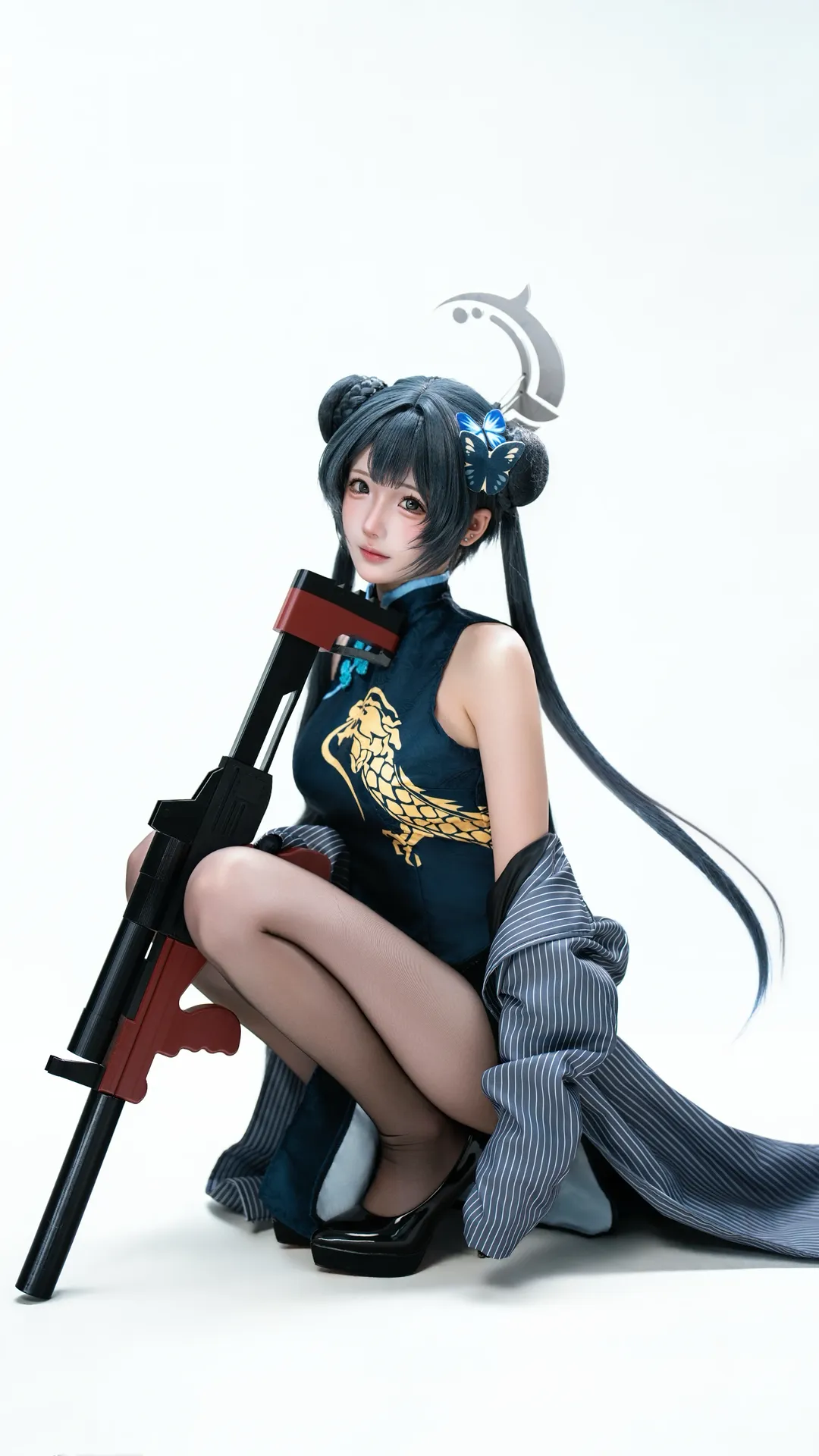 【妃咲cos】蔚蓝档案妃咲旗袍造型棚拍分享 - 第 4 张