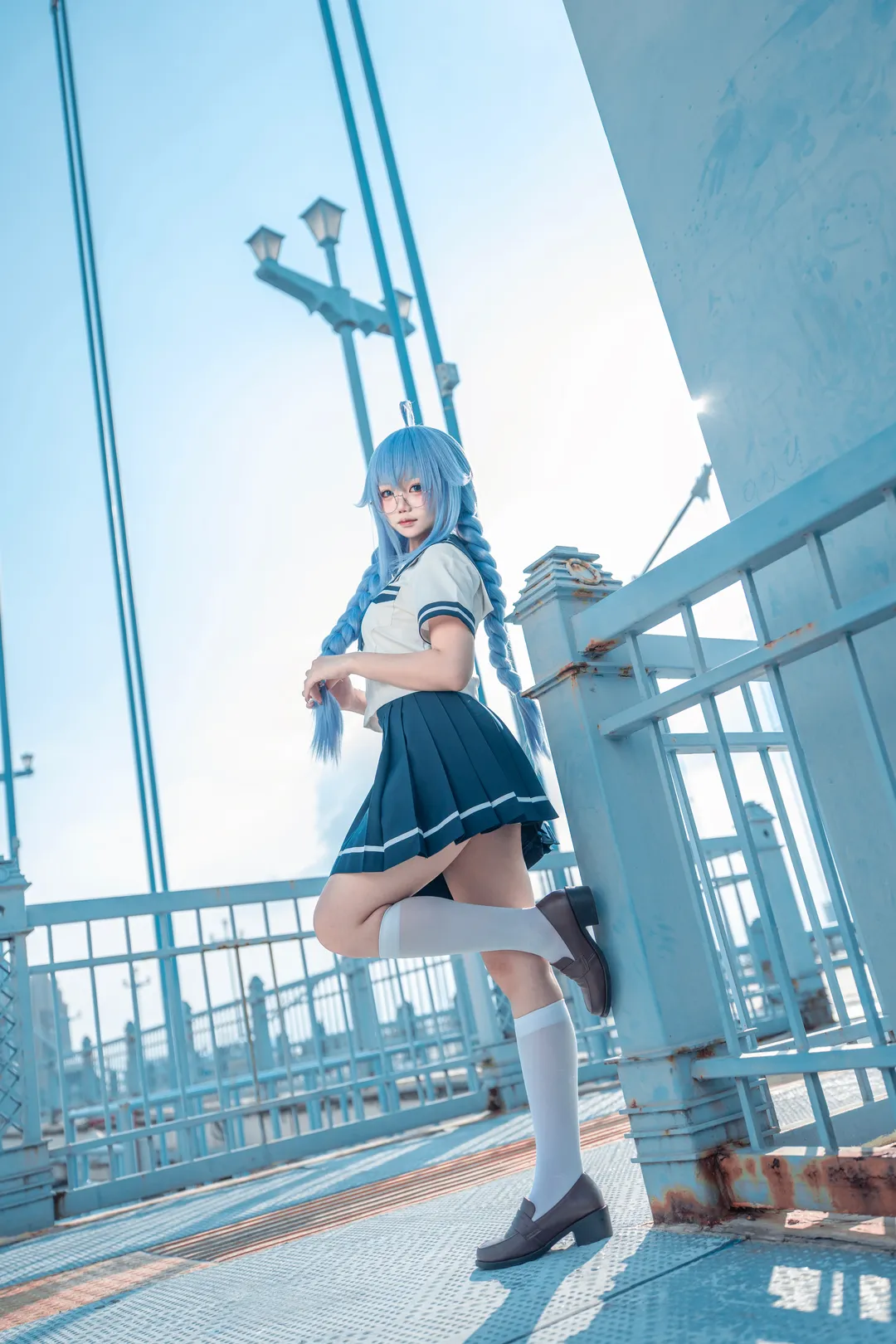 洛琪希cos 无职转生蓝妈妈的JK制服日常 - 第 1 张