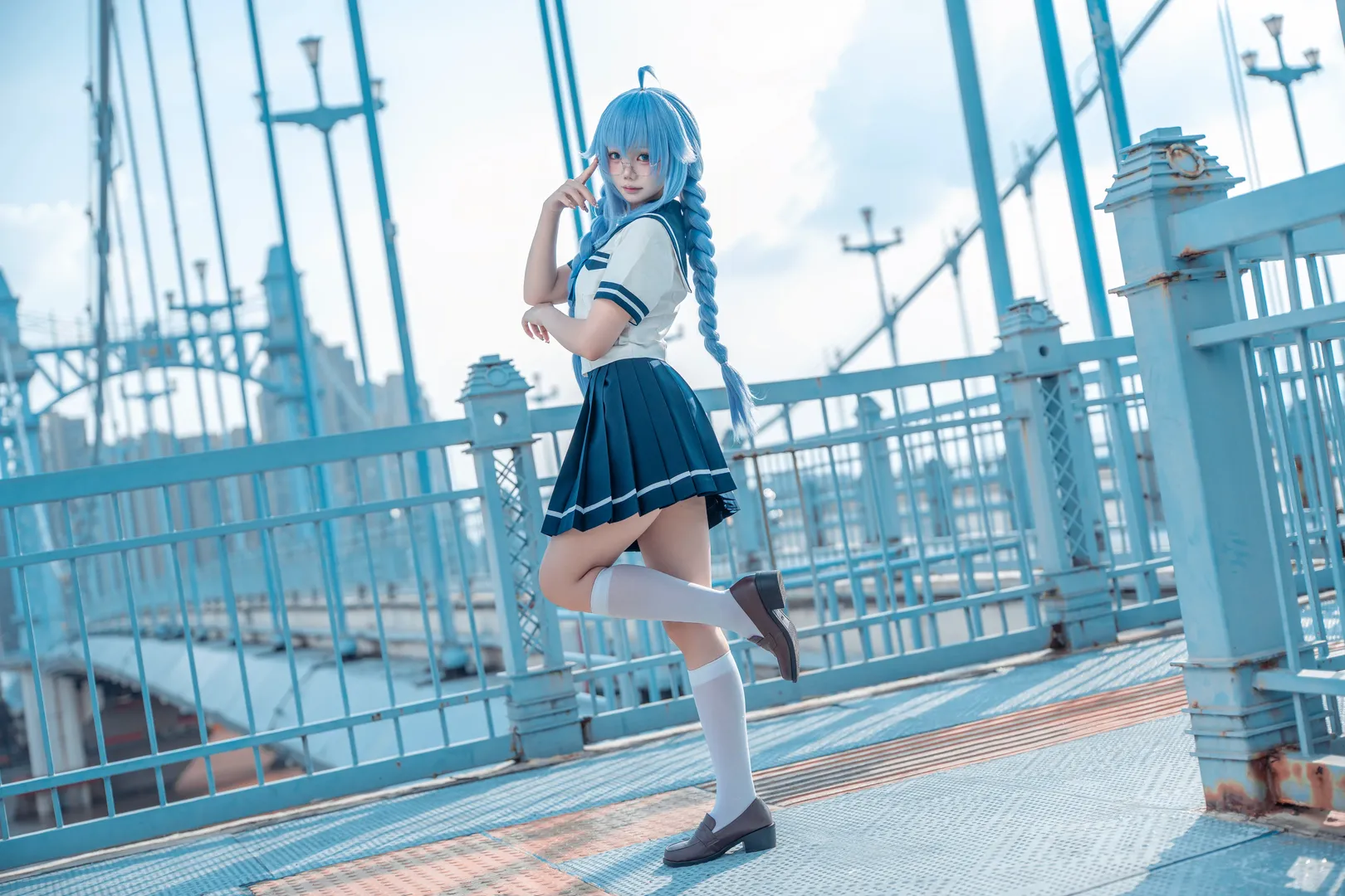 洛琪希cos 无职转生蓝妈妈的JK制服日常 - 第 2 张