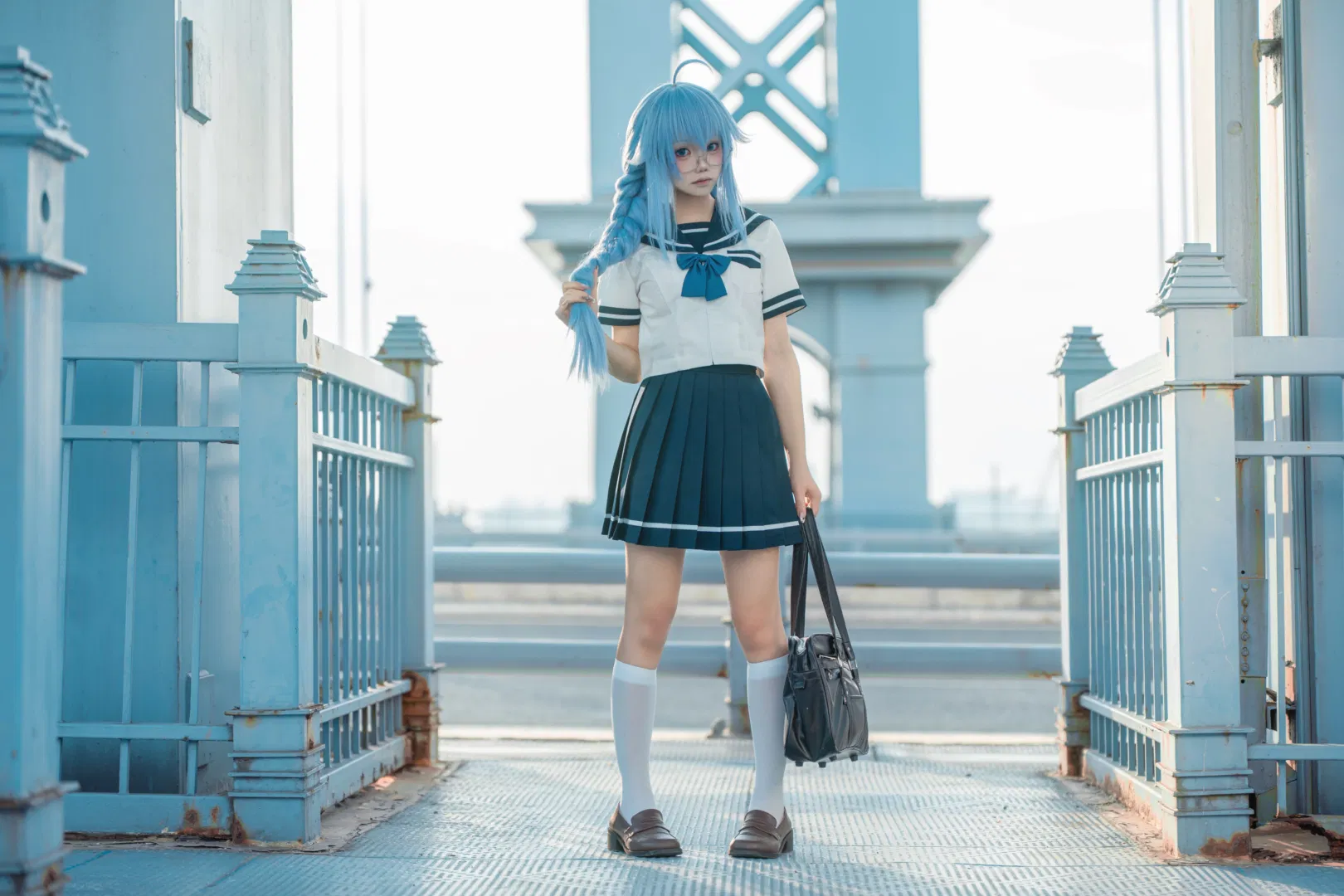 【洛琪希cos】无职转生里的JK制服洛琪希，武汉桥头出片记录 - 第 4 张