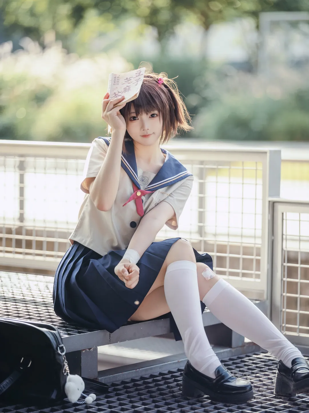 徐汇滨江绿地里的日系JK制服写真 - 第 1 张