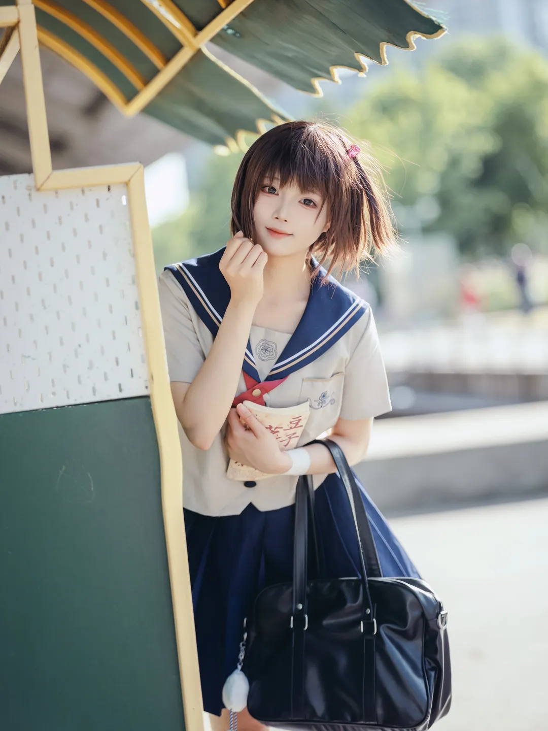 徐汇滨江绿地里的日系JK制服写真 - 第 3 张