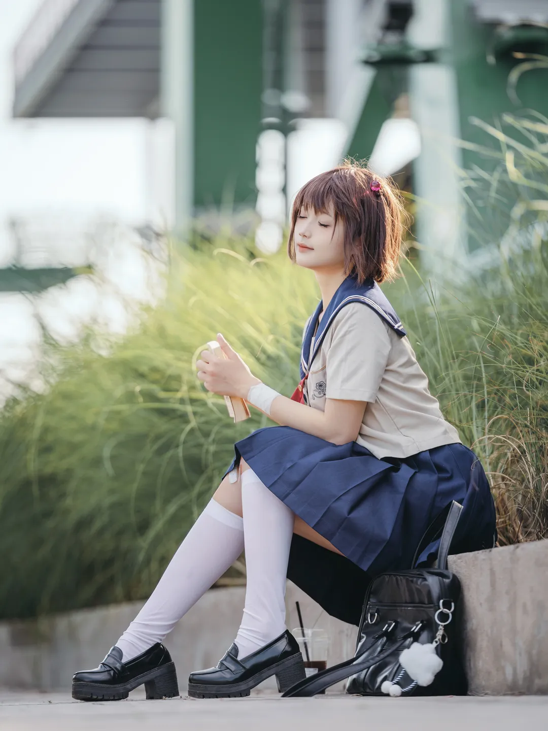 徐汇滨江绿地里的日系JK制服写真 - 第 5 张