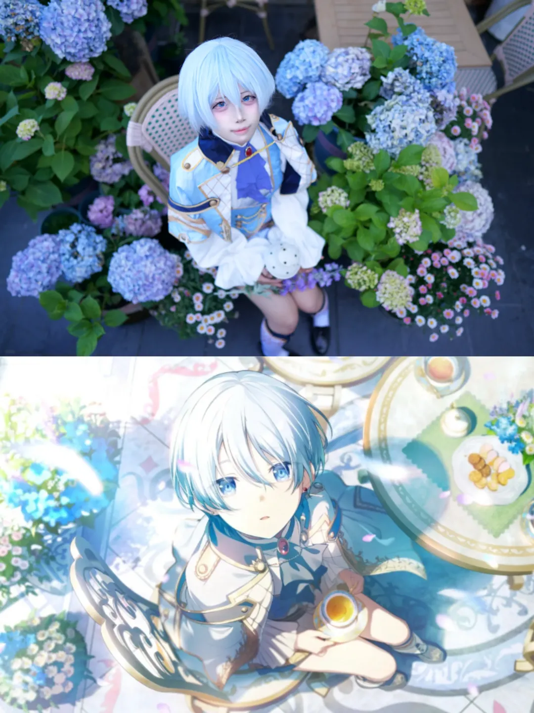 【宵崎奏cos】初音未来缤纷舞台绣球花丛外景拍摄 - 第 1 张