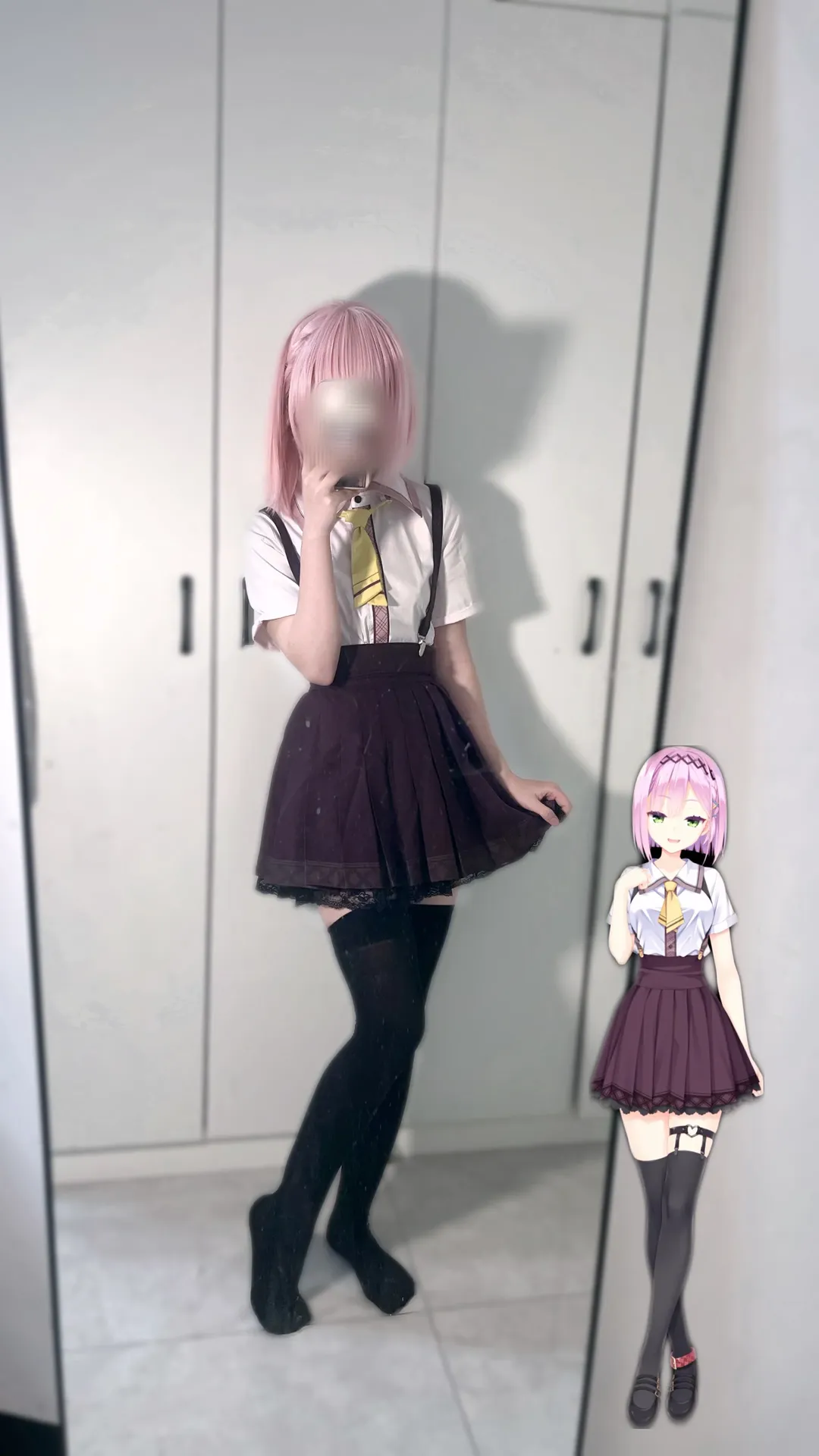 【谷风天音cos】天使纷扰中这位雌小鬼的制服穿搭 - 第 1 张